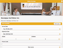 Tablet Screenshot of bookings.standpipe.com.au